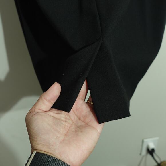 Talbots Womens Sheath Dress Sleeveless White Trim Bacl Slit Black Size 14P - Picture 8 of 10